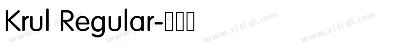 Krul Regular字体转换 Krul Regular字体转换